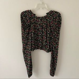 AFRM x Nordstrom | Long Sleeve Floral Top - NWT | Flower Detail | XS